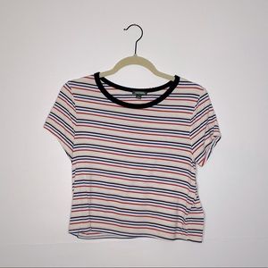 Striped Cropped Tee